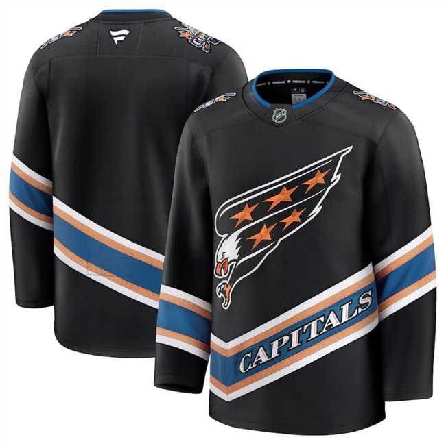 Men%27s Washington Capitals Blank Black 2024-25 Alternate Stitched Hockey Jersey->washington capitals->NHL Jersey